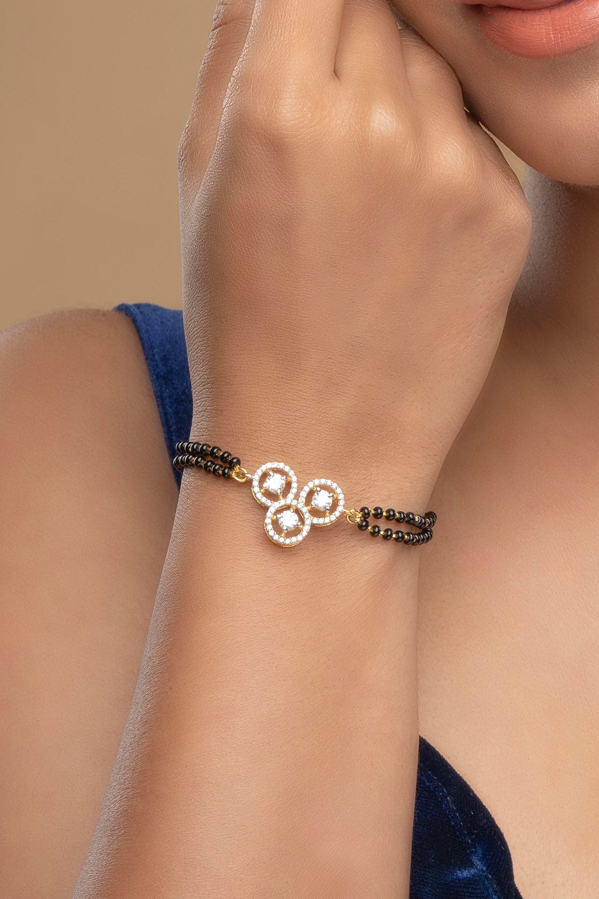 Buy Silver Sevanthi Hand Mangalsutra by Sica for women online at ScrollnShops